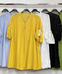 Bluzki DAMSKA WŁOSKA, Size uni ,paczka 6szt mix kolor (Sao chép)