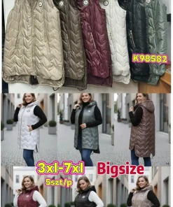 Kamizelki Damskie,size 3-7xl,paczka 5szt, 1kolor