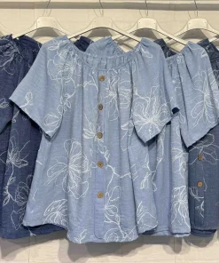 Bluzki damskie wloskie, Size uni,paczka 6szt ,mix kolor