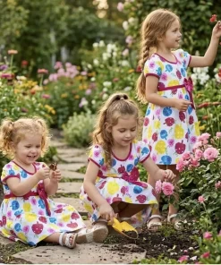 Sukienki DZIECIĘCA, Size 1-5lat, paczka 5szt, mix kolor