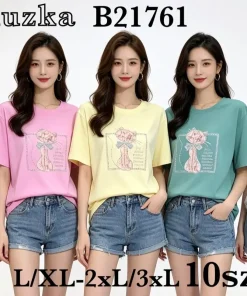 Bluzki damskie,size l/xl-2/3xl, paczka 10szt, mix kolor