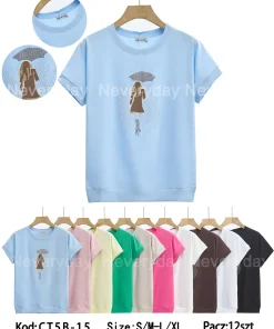 Bluzki damskie , Size uni,paczka 12szt, mix kolor (Sao chép)