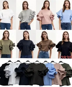 Bluzki DAMSKA WŁOSKA, Size uni ,paczka 6szt mix kolor (Sao chép)