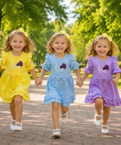 Sukienki DZIECIĘCA,size 2-6 lat,paczka 4szt, 1 kolor
