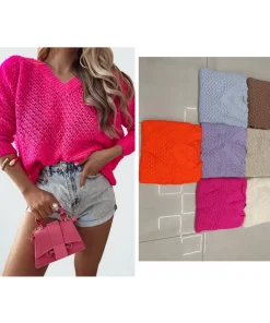 Swetry Damskie wloskie, Size uni ,paczka 6szt,mix kolor
