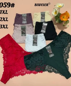 Majtki Damskie, size xl-3xl, paczka 24szt, mix kolor