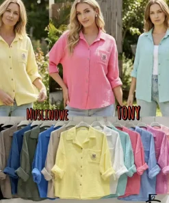 Koszule DAMSKA WŁOSKA, Size uni ,paczka 6szt mix kolor