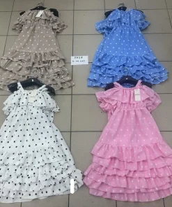 Sukienki DZIECIĘCA,size 4-14lat,paczka 6szt ,1kolor