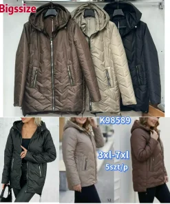 Kurtki Damskie,size 3-7xl,paczka 5szt, 1kolor