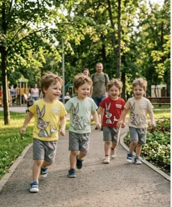 Komplety DZIECIĘCA, Size 1-4lat, paczka 4szt, 1 kolor