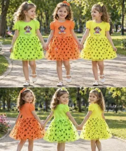 Sukienki DZIECIĘCA,size 4-14lat,paczka 4szt,mix kolor