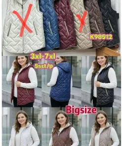 Kamizelki Damskie,size 3-7xl,paczka 5szt, 1kolor