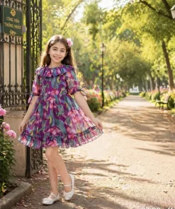 Sukienki DZIECIĘCA, Size 3-10lat, paczka 5szt, 1 kolor