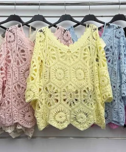 Bluzki DAMSKA WŁOSKA, Size uni ,paczka 6szt mix kolor (Sao chép)
