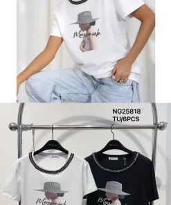Bluzki damskie, Size uni,paczka 6szt,mix kolor (Sao chép)