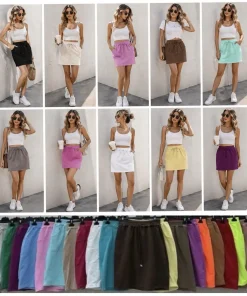Spódnica krótka Damskie, Size uni, paczka 6szt, mix kolor