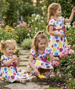 Sukienki DZIECIĘCA, Size 1-5lat, paczka 5szt, mix kolor