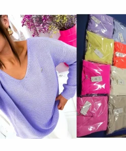 Swetry Damskie wloskie, Size uni ,paczka 6szt,mix kolor