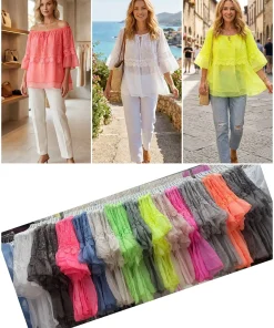 Bluzki DAMSKA WŁOSKA, Size uni ,paczka 6szt mix kolor (Sao chép)