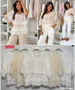 Bluzki damskie wloskie, Size uni,paczka 6szt ,mix kolor