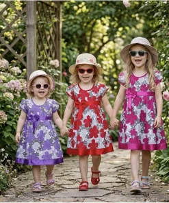 Sukienki DZIECIĘCA, Size 1-5lat, paczka 5szt, mix kolor