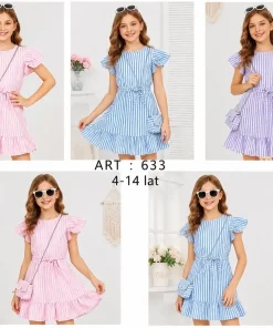 Sukienki DZIECIĘCA,size 4-14lat,paczka 6szt ,1kolor