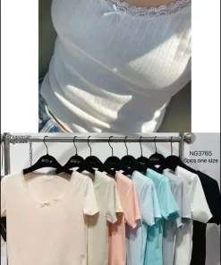 Bluzki DAMSKA WŁOSKA, Size uni ,paczka 6szt mix kolor (Sao chép)