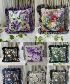 Welvet falbankami poszewki 40*40cm Paczka:10szt / 1kolory (Sao chép)