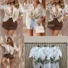 Bluzy Damskie, Size uni, paczka 6szt, mix kolor (Sao chép)