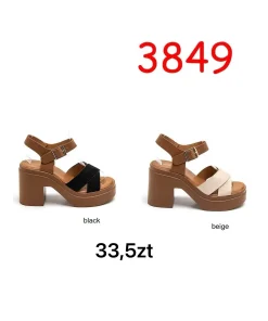 Sandaly na Obcasie DAMSKIE (36-41, 12par)