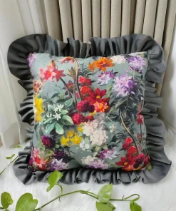 Welvet falbankami poszewki 40*40cm Paczka:10szt / 1kolory (Sao chép)