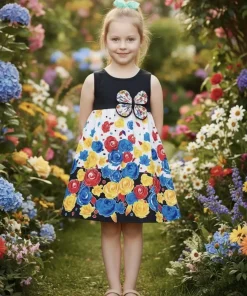 Sukienki DZIECIĘCA, Size 1-5lat, paczka 5szt, mix kolor