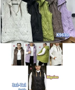 Kamizelki Damskie,size 3-7xl,paczka 5szt, 1kolor