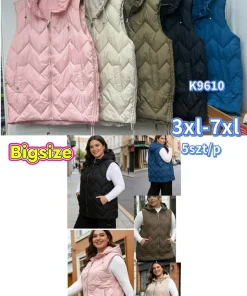 Kamizelki Damskie,size 3-7xl,paczka 5szt, 1kolor