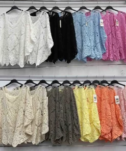 Bluzki damskie wloskie, Size uni ,paczka 6szt mix kolor
