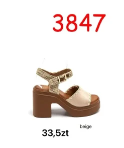 Sandaly na Obcasie DAMSKIE (36-41, 12par)