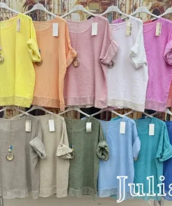 Bluzki DAMSKA WŁOSKA, Size uni ,paczka 6szt mix kolor
