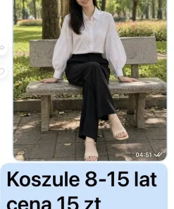 Koszule DZIECIĘCA, size 8-15 lat, paczka 4szt, 1 kolor
