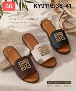 Klapki DAMSKIE (36- 41, 12par)