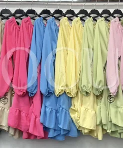 Sukienki damskie wloskie, Size uni ,paczka 6szt mix kolor