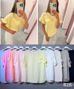 Bluzki DAMSKA WŁOSKA, Size uni ,paczka 6szt mix kolor