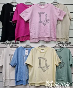 Bluzki damskie wloskie, Size uni,paczka 6szt ,mix kolor