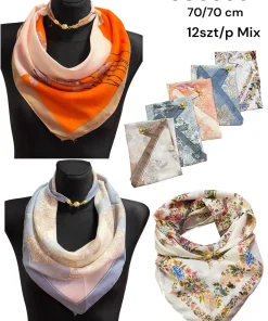Szaliki Damskie ,paczka 12szt,mix kolor