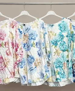 Bluzki Damskie wloskie, Size uni ,paczka 6szt,mix kolor