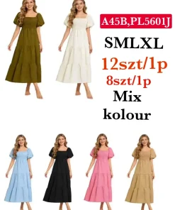 Sukienki Damskie, Size uni, paczka 12szt, 1 kolor (Sao chép)