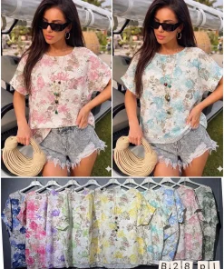 Bluzki DAMSKA WŁOSKA, Size uni ,paczka 6szt mix kolor (Sao chép)