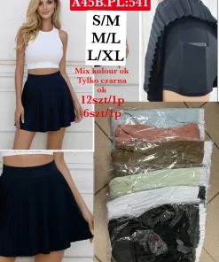 Spódnica krótka Damskie, size s/m-l/xl, paczka 12szt, mix kolor