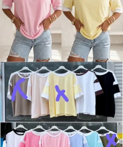 Bluzki DAMSKA WŁOSKA, Size uni ,paczka 6szt mix kolor (Sao chép)