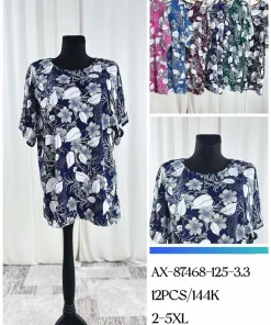 Bluzki Damskie, Size 2xl-5xl, paczka 12szt, mix kolor