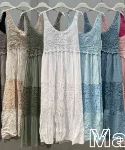 Sukienki Damskie wloskie, Size uni ,paczka 6szt,mix kolor